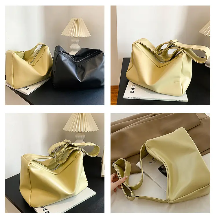 Black Leather Shoulder Bag for Women 2023 Spring Summer — feature 5