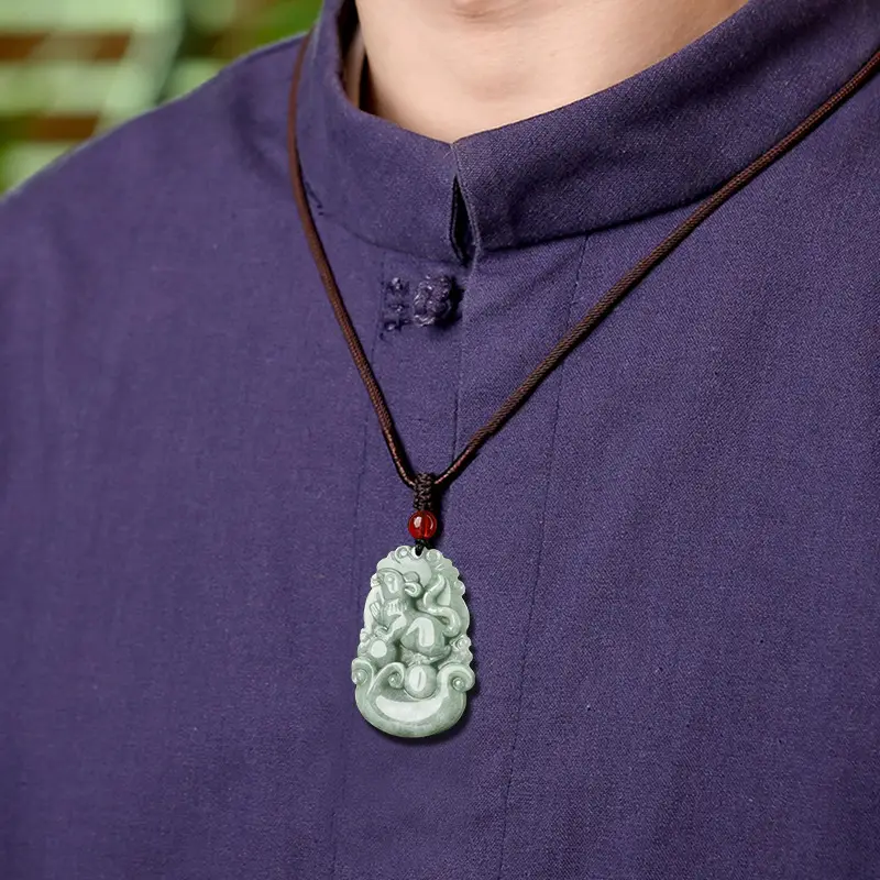 Jade Pendant with Zodiac Design for Men - Image 14