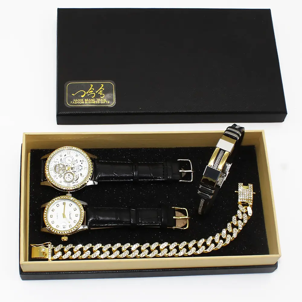 Diamond Bracelet Watch Set for Men & Women — feature 7