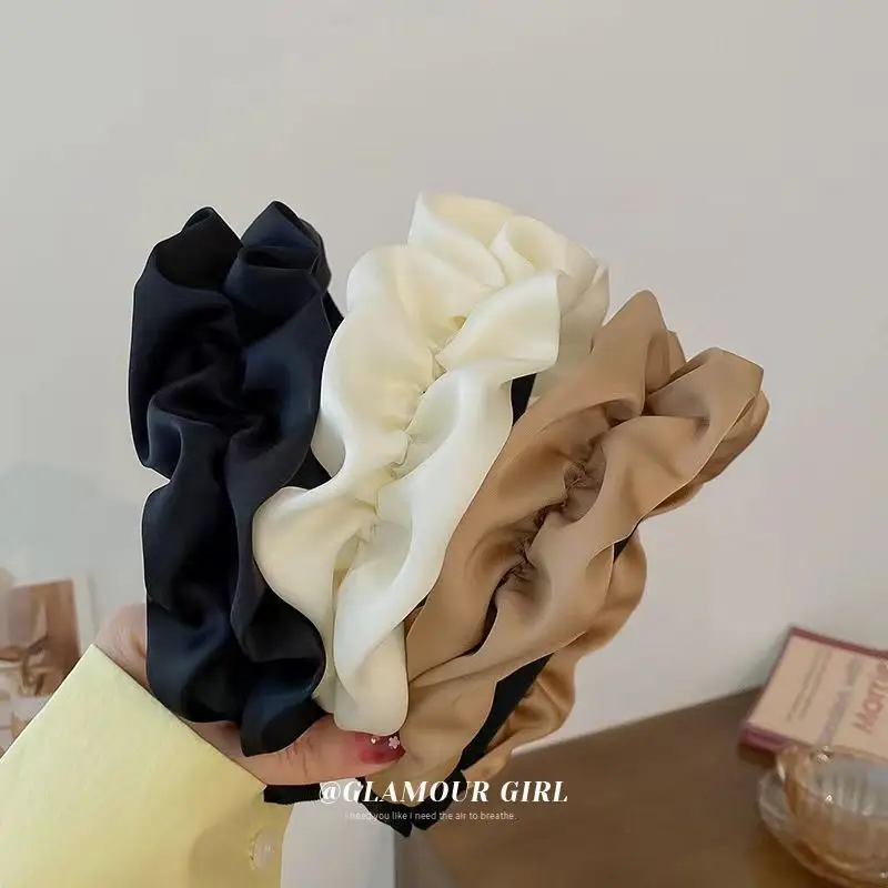High Cranial Top Headband Women's Elegant Lace Bangs