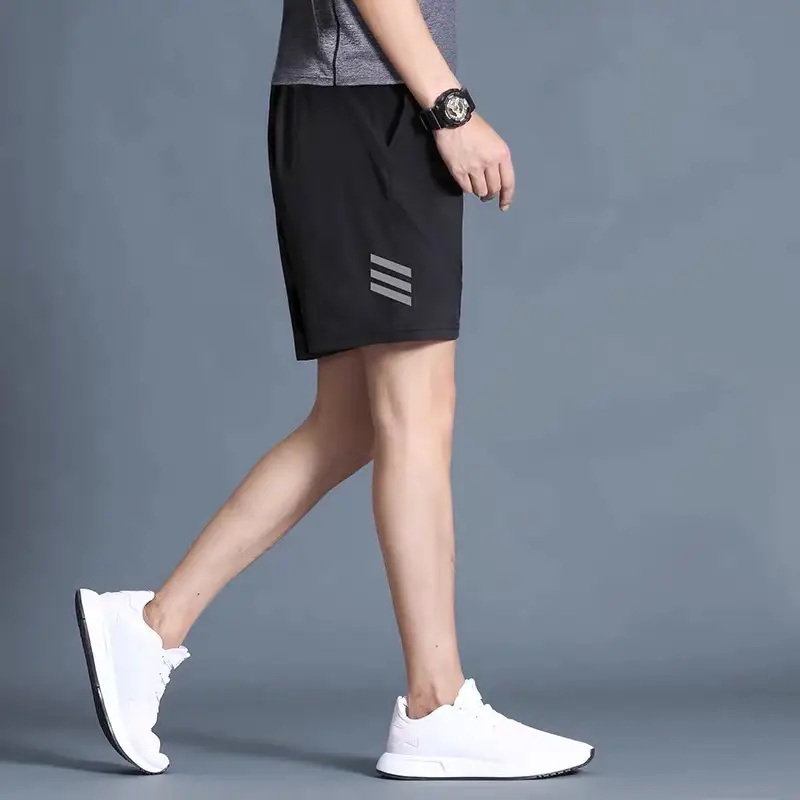 Men's Black Five-Point Running Shorts Large - Image 6