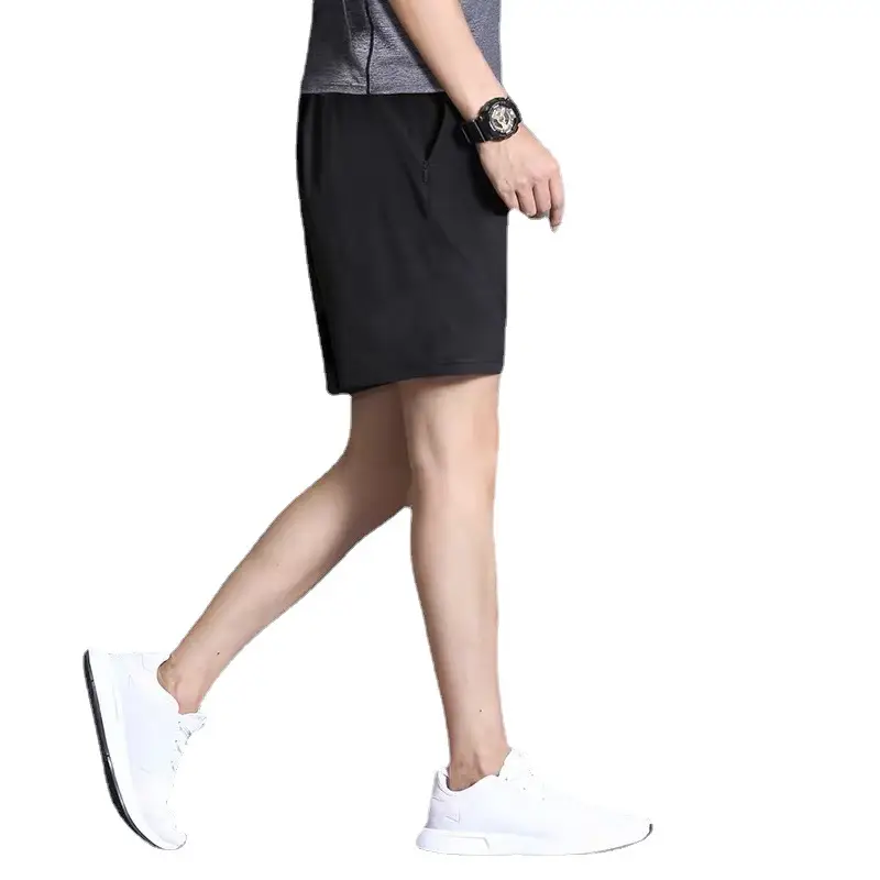 Men's Black Five-Point Running Shorts Large - Image 9