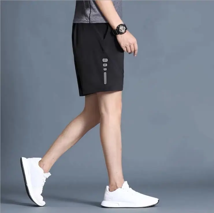 Men's Black Five-Point Running Shorts Large - Image 3