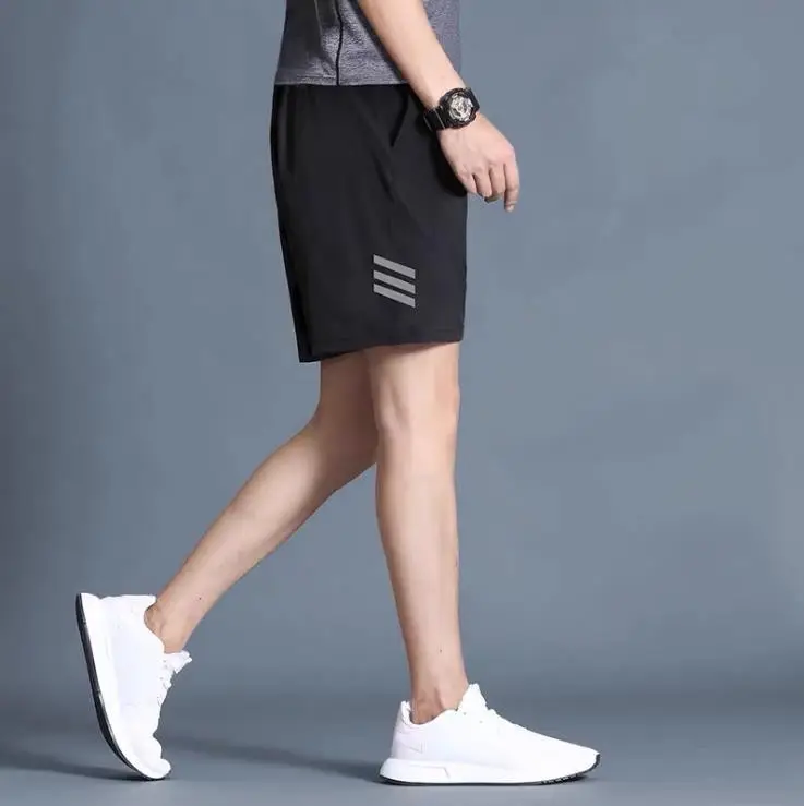 Men's Black Five-Point Running Shorts Large - Image 4