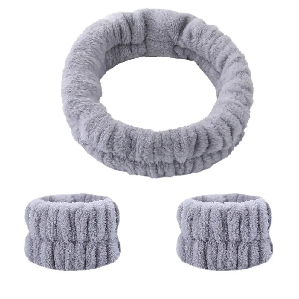 13# gray -3 piece set [hair band wrist band hand-sewn]]