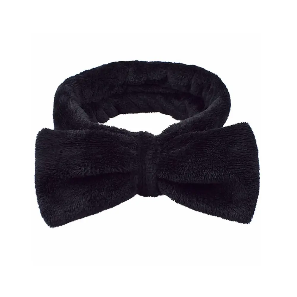 White Fleece Bow Hair Bands for Women - Image 20