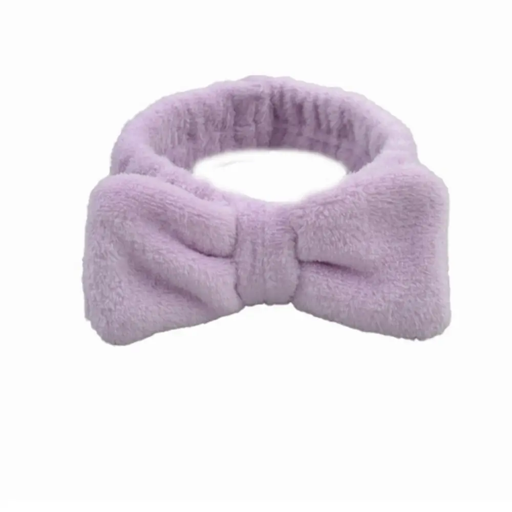 White Fleece Bow Hair Bands for Women - Image 22