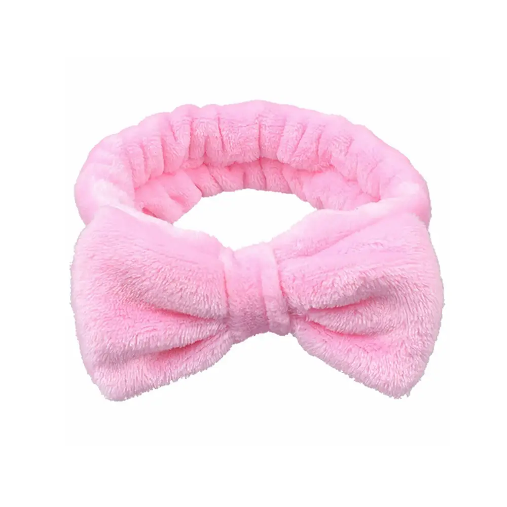 White Fleece Bow Hair Bands for Women - Image 23