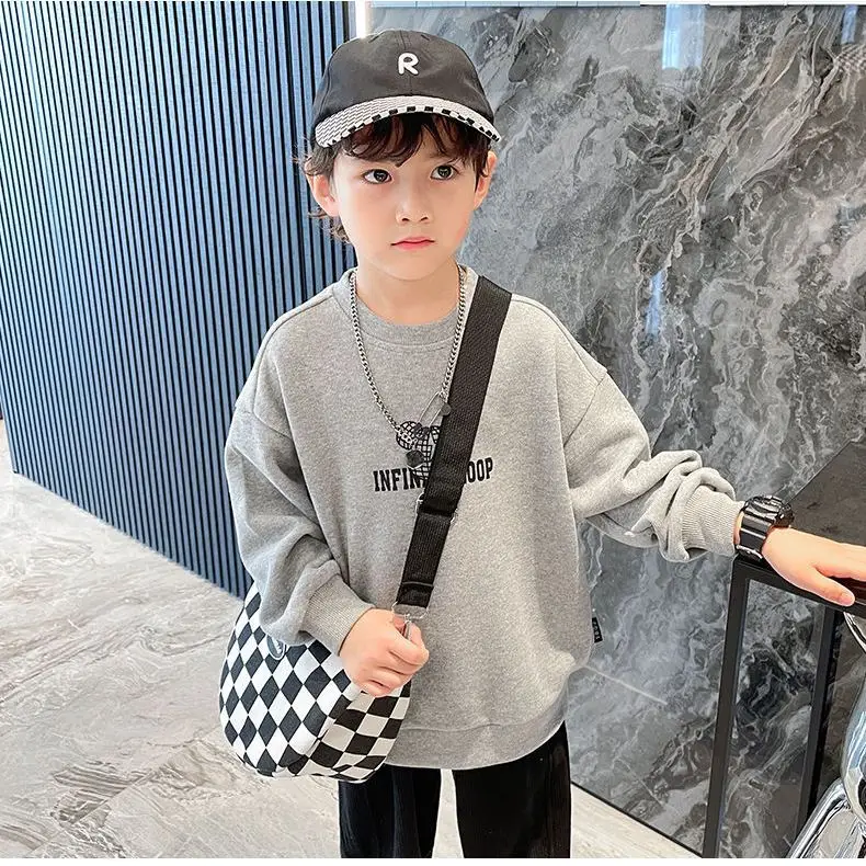 Boys Sweatshirt Black Cartoon Bear 2026 Spring Autumn - Image 6