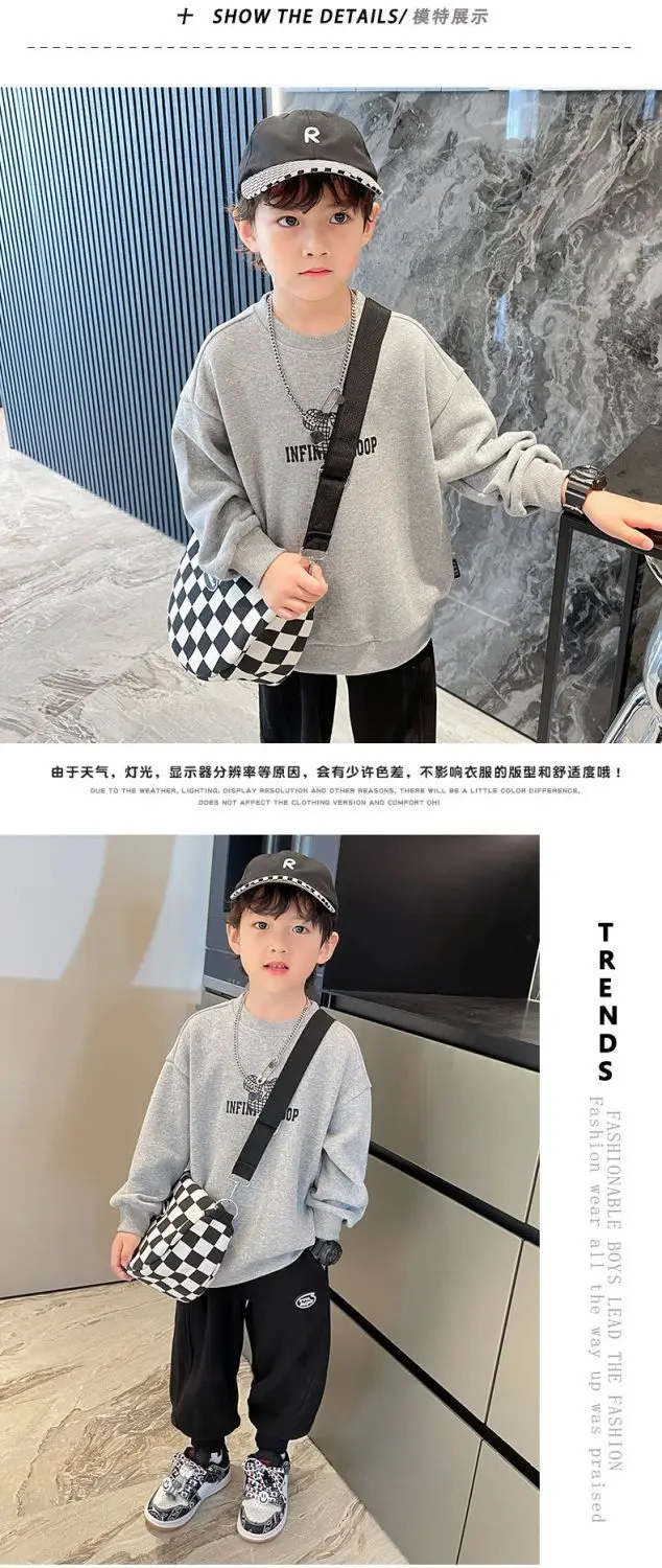 Boys Sweatshirt Black Cartoon Bear 2026 Spring Autumn — feature 9