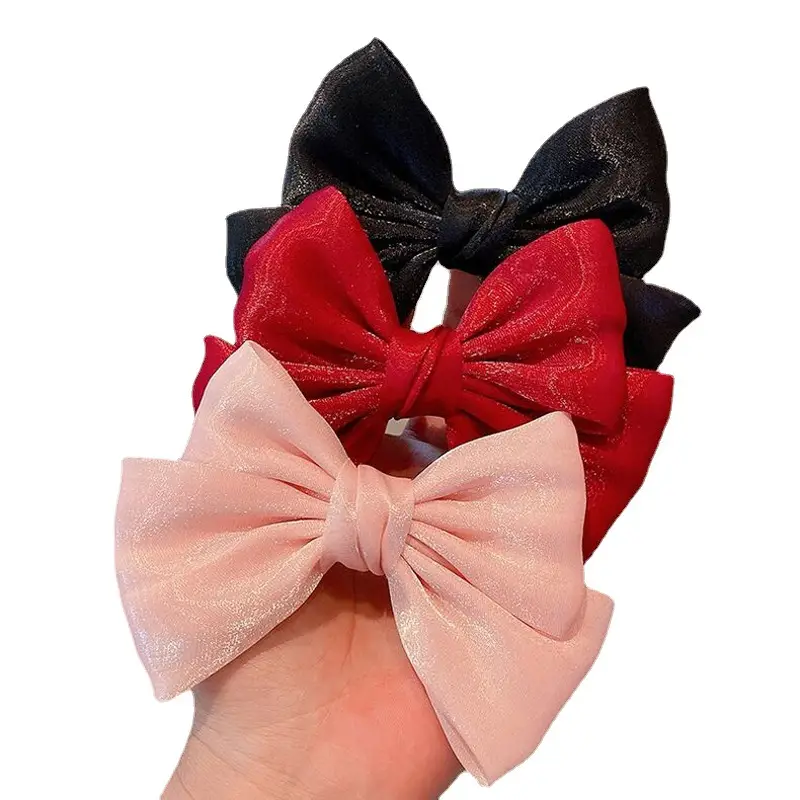 Princess Bow Hairpin for Girls Red Black Pink - Image 17
