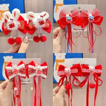 Princess Bow Hairpin for Girls Red Black Pink — feature 19