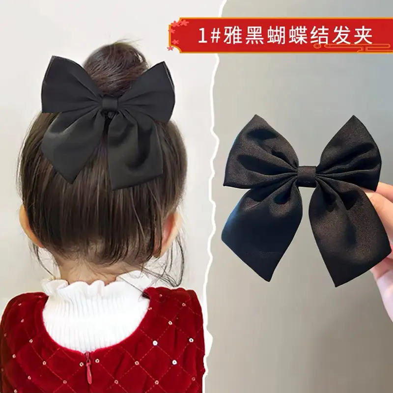 satin black bow