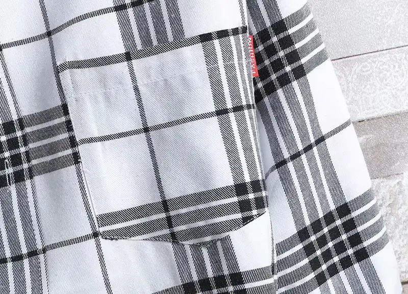 Plaid Long Sleeve Men's Shirt Spring Summer Loose Fit — feature 31