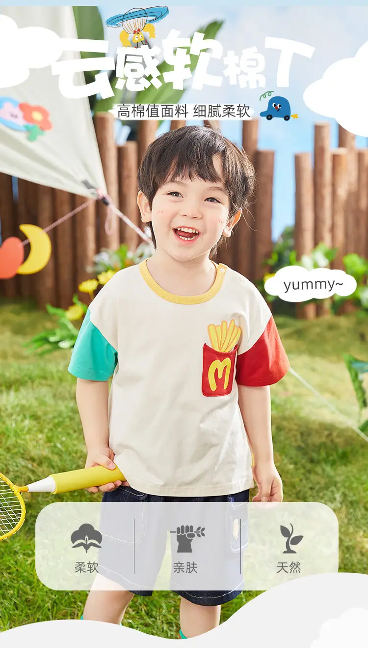 Dudujia Boys Blue Cartoon T-Shirt Summer — feature 5