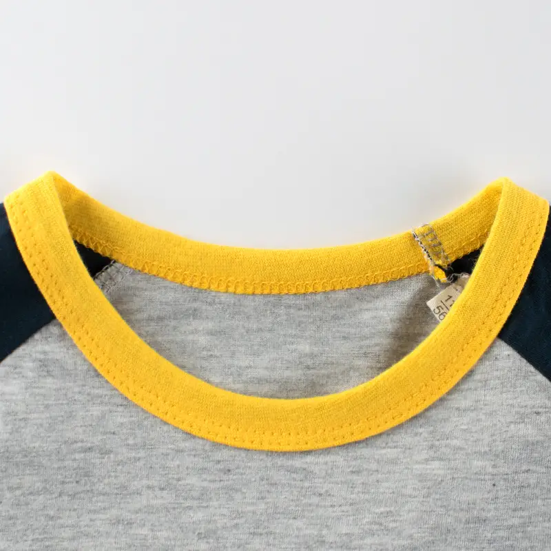 Boys Raglan T-Shirt Grey Yellow 2025 Dropshipping - Image 3