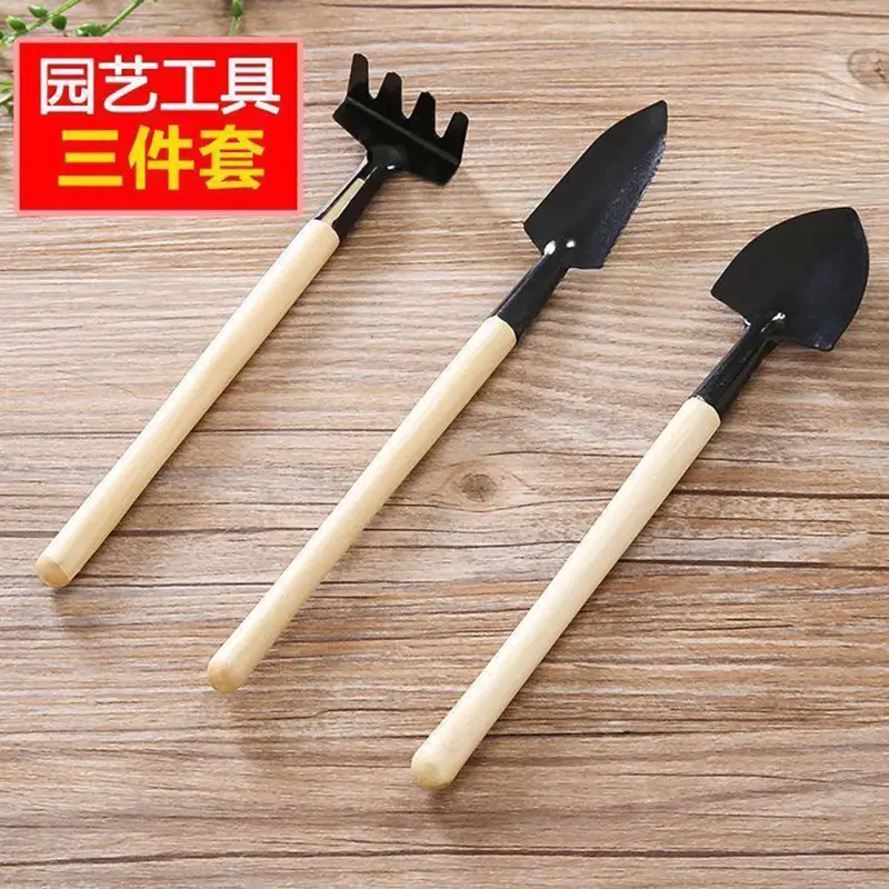 Three-Piece Mini Gardening Tool Set: Small Shovel/Rake/Spade for Planting Flowers and Succulents — feature 14