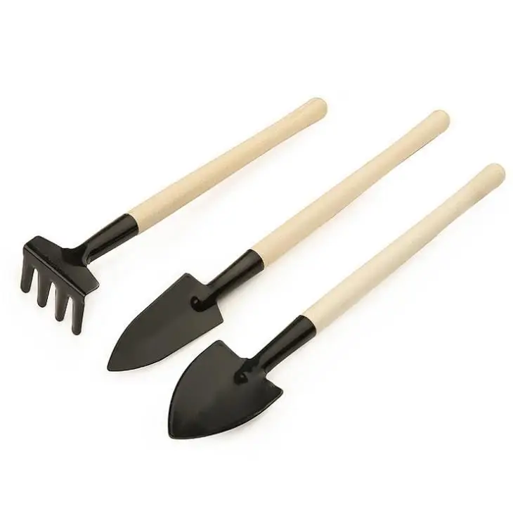 Three-Piece Mini Gardening Tool Set: Small Shovel/Rake/Spade for Planting Flowers and Succulents — feature 3