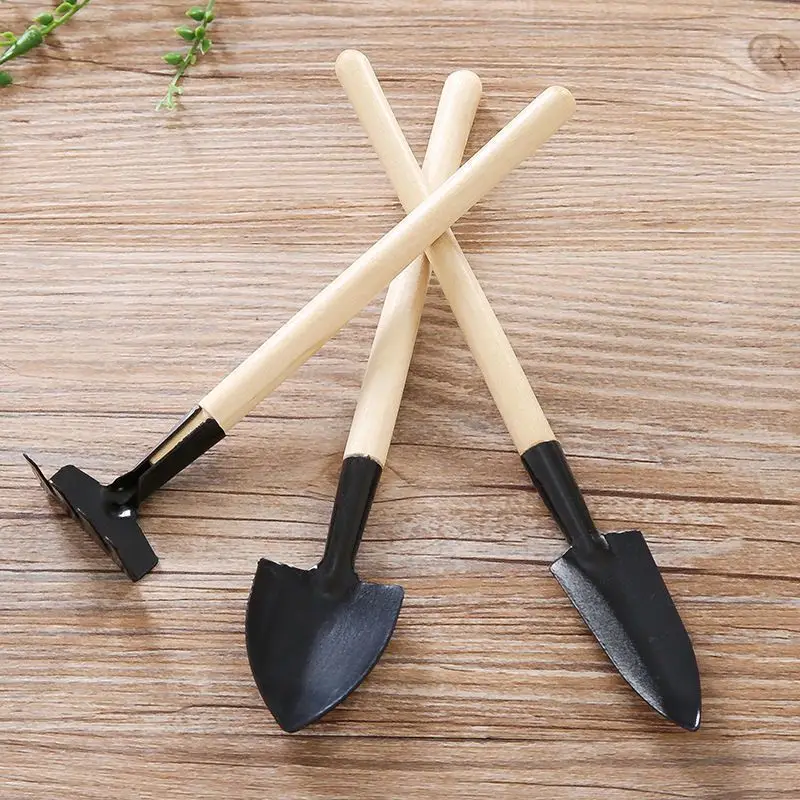 Three-Piece Mini Gardening Tool Set: Small Shovel/Rake/Spade for Planting Flowers and Succulents — feature 4