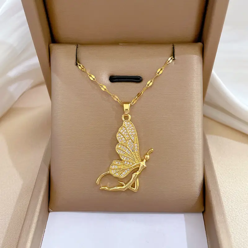 Heart Shaped Gold Necklace for Women Wedding Clavicle Chain - Image 44