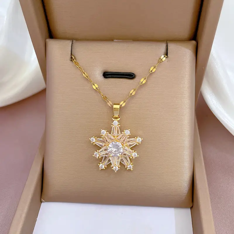 Heart Shaped Gold Necklace for Women Wedding Clavicle Chain - Image 60