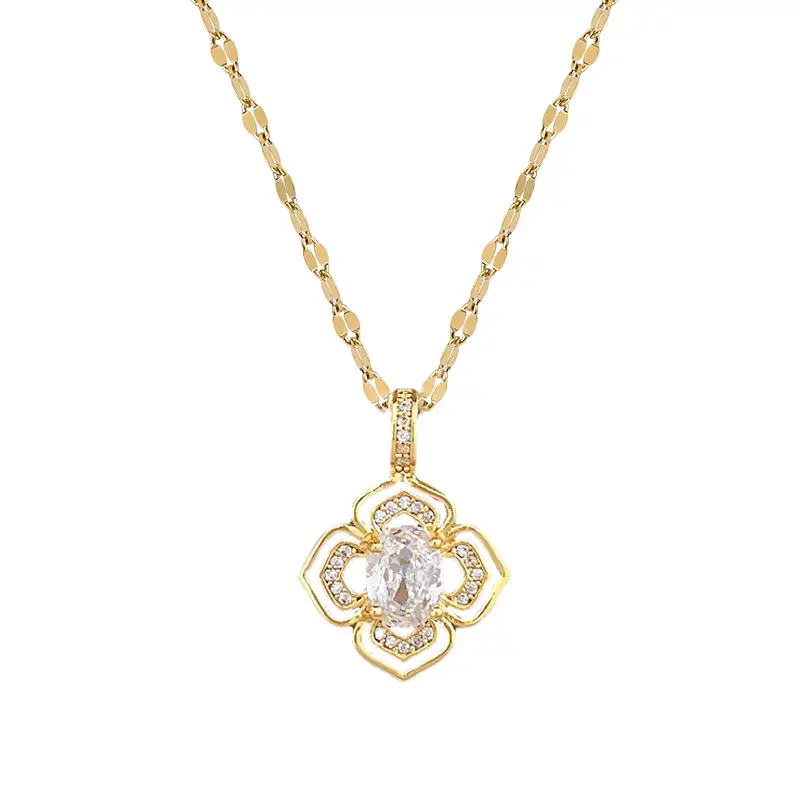 Heart Shaped Gold Necklace for Women Wedding Clavicle Chain - Image 61