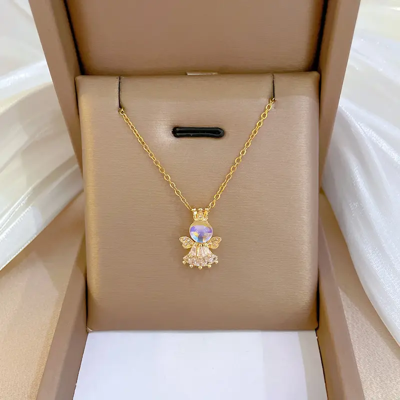 Heart Shaped Gold Necklace for Women Wedding Clavicle Chain — feature 24
