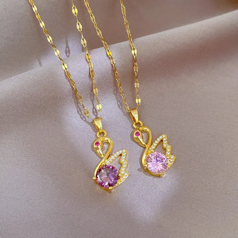 Heart Shaped Gold Necklace for Women Wedding Clavicle Chain — feature 30