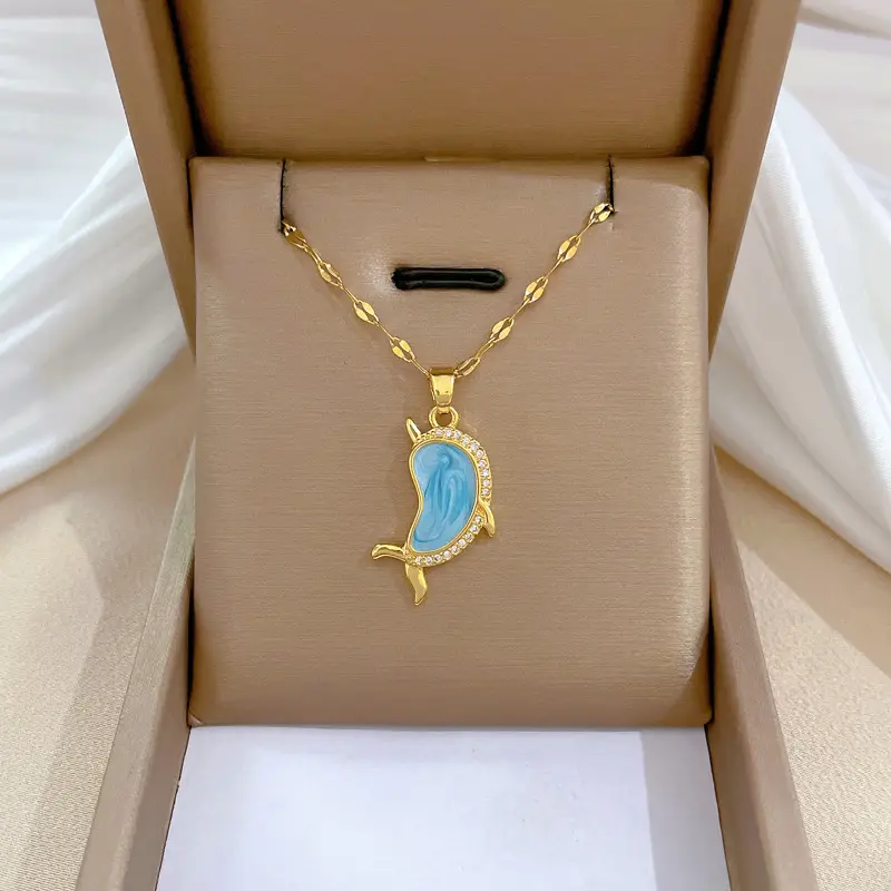 Heart Shaped Gold Necklace for Women Wedding Clavicle Chain - Image 10