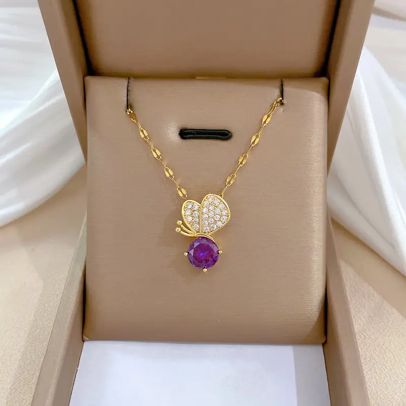 Heart Shaped Gold Necklace for Women Wedding Clavicle Chain - Image 14