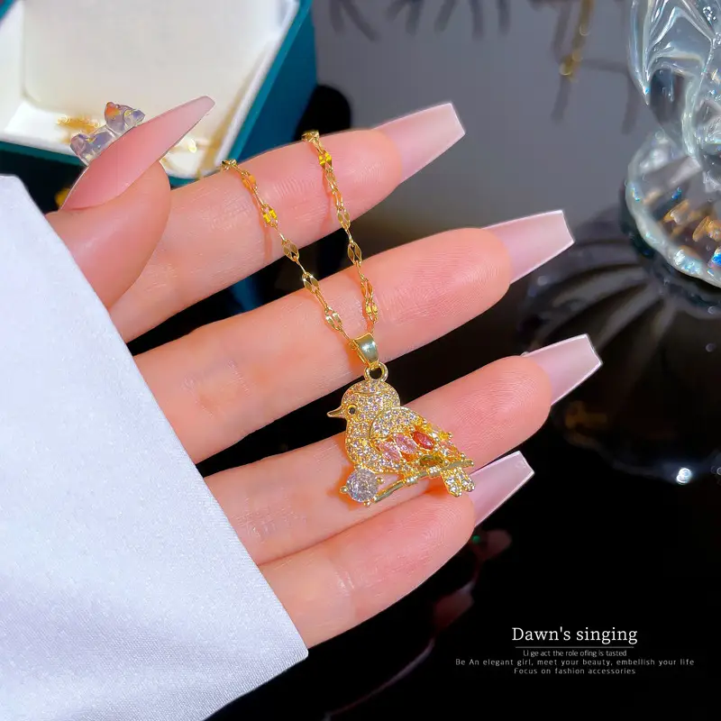 Heart Shaped Gold Necklace for Women Wedding Clavicle Chain - Image 15