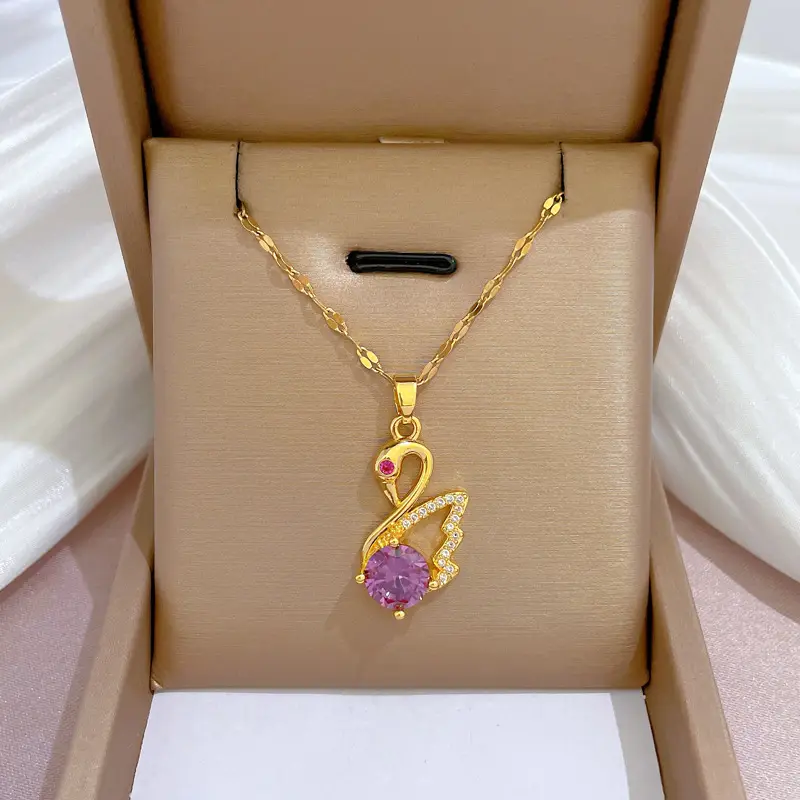Heart Shaped Gold Necklace for Women Wedding Clavicle Chain - Image 24