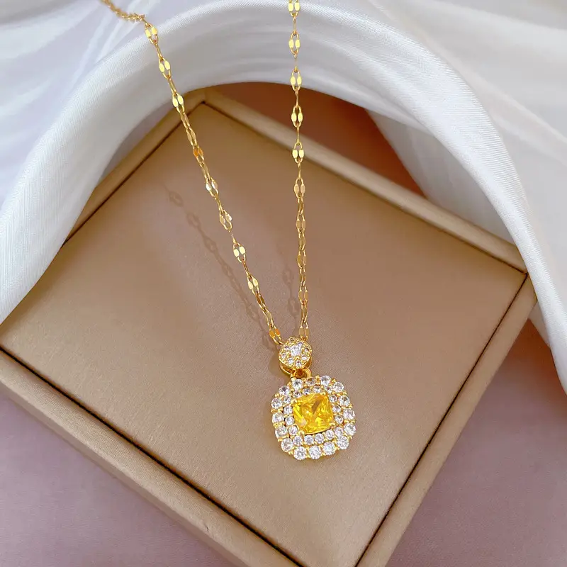 Heart Shaped Gold Necklace for Women Wedding Clavicle Chain - Image 25