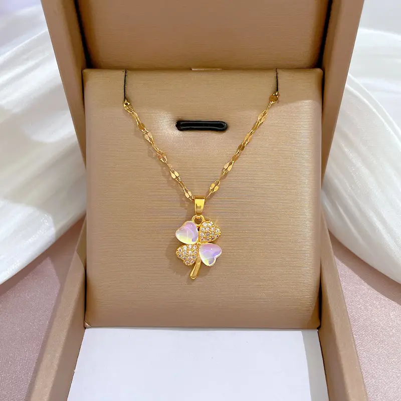 Heart Shaped Gold Necklace for Women Wedding Clavicle Chain - Image 29