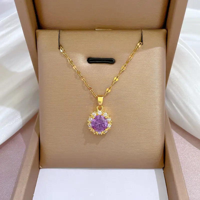 Heart Shaped Gold Necklace for Women Wedding Clavicle Chain - Image 30