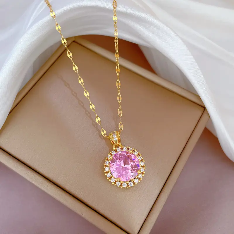 Heart Shaped Gold Necklace for Women Wedding Clavicle Chain - Image 34