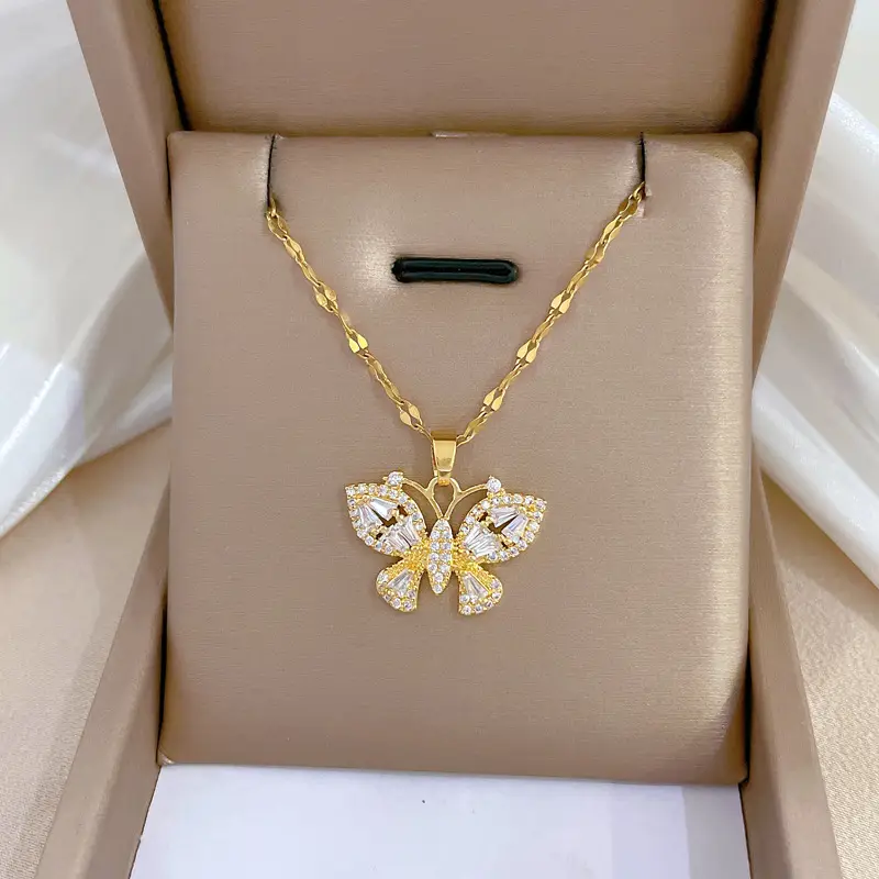 Heart Shaped Gold Necklace for Women Wedding Clavicle Chain - Image 48