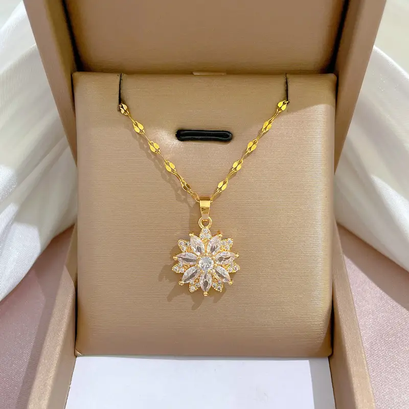 Heart Shaped Gold Necklace for Women Wedding Clavicle Chain - Image 53