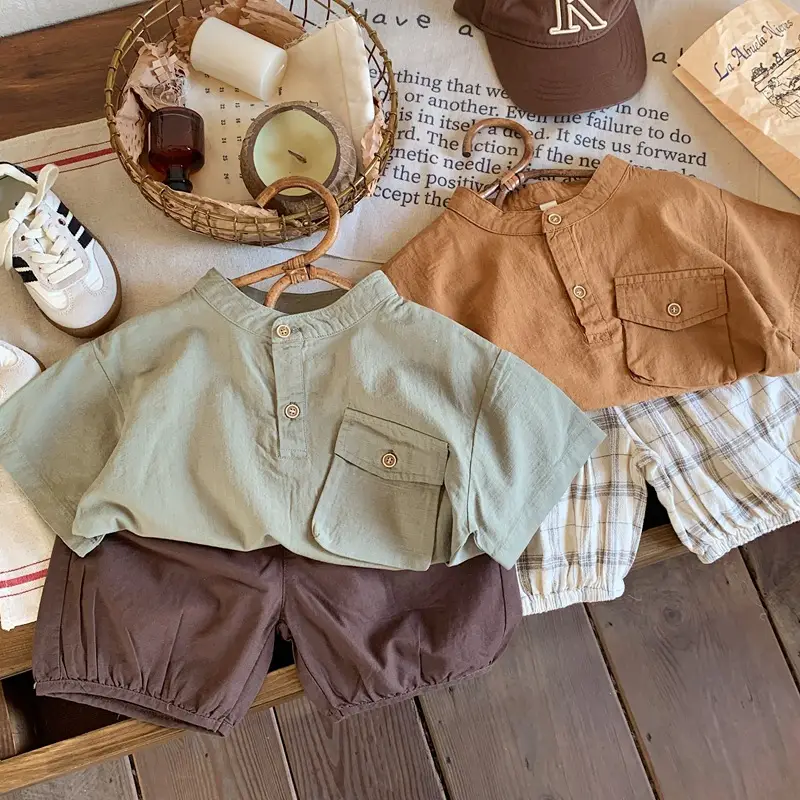 Children's Cotton T-Shirt Short Sleeve Polo Shirt Summer Wear — feature 1