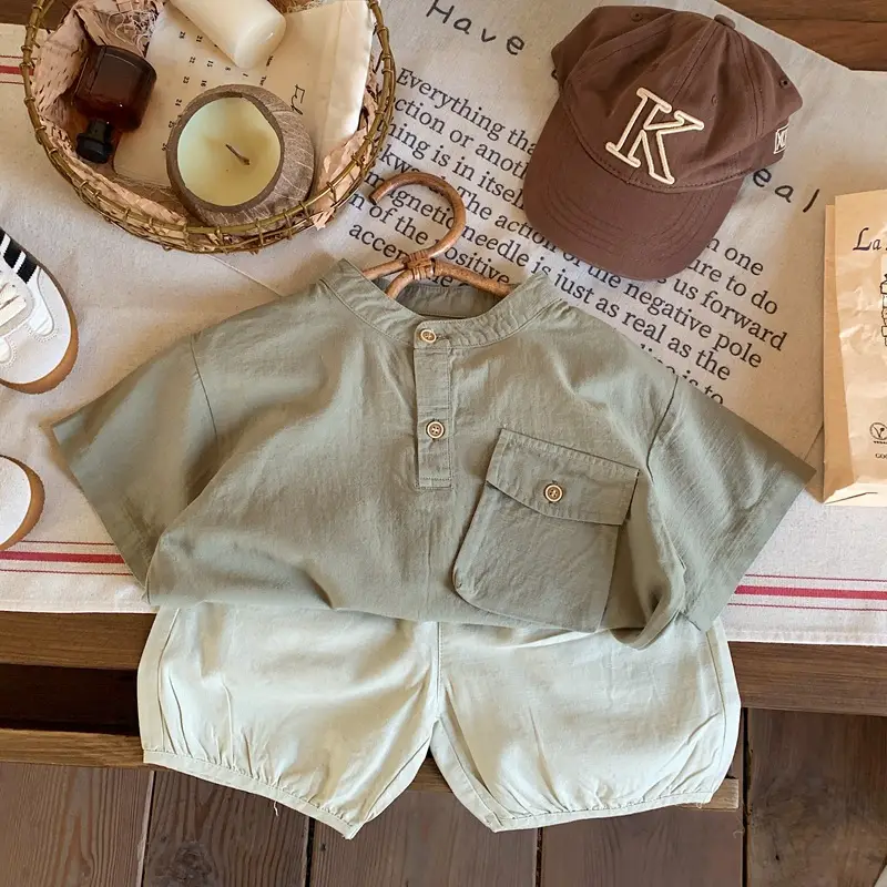 Children's Cotton T-Shirt Short Sleeve Polo Shirt Summer Wear — feature 5