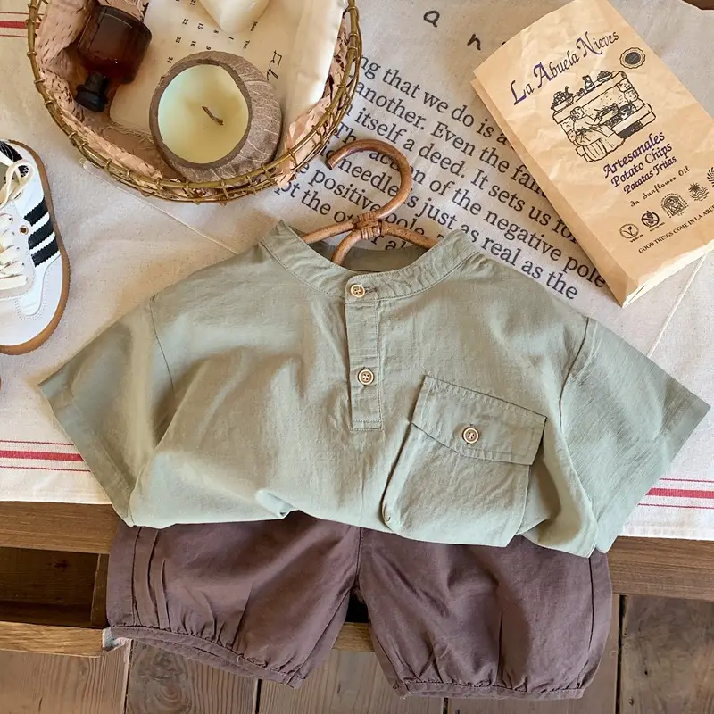 Children's Cotton T-Shirt Short Sleeve Polo Shirt Summer Wear — feature 8
