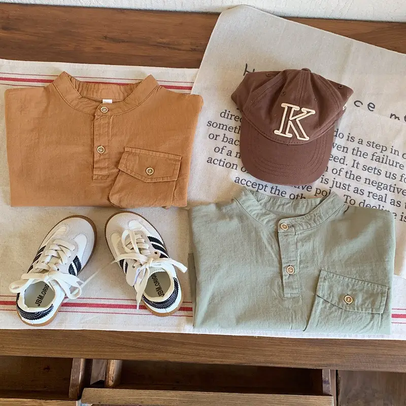 Children's Cotton T-Shirt Short Sleeve Polo Shirt Summer Wear — feature 9