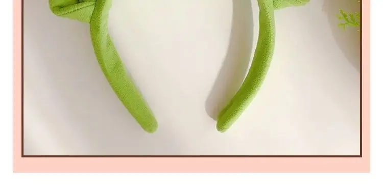 Plush Japanese Korean Anime Cartoon Green Frog Headband for Women — feature 5