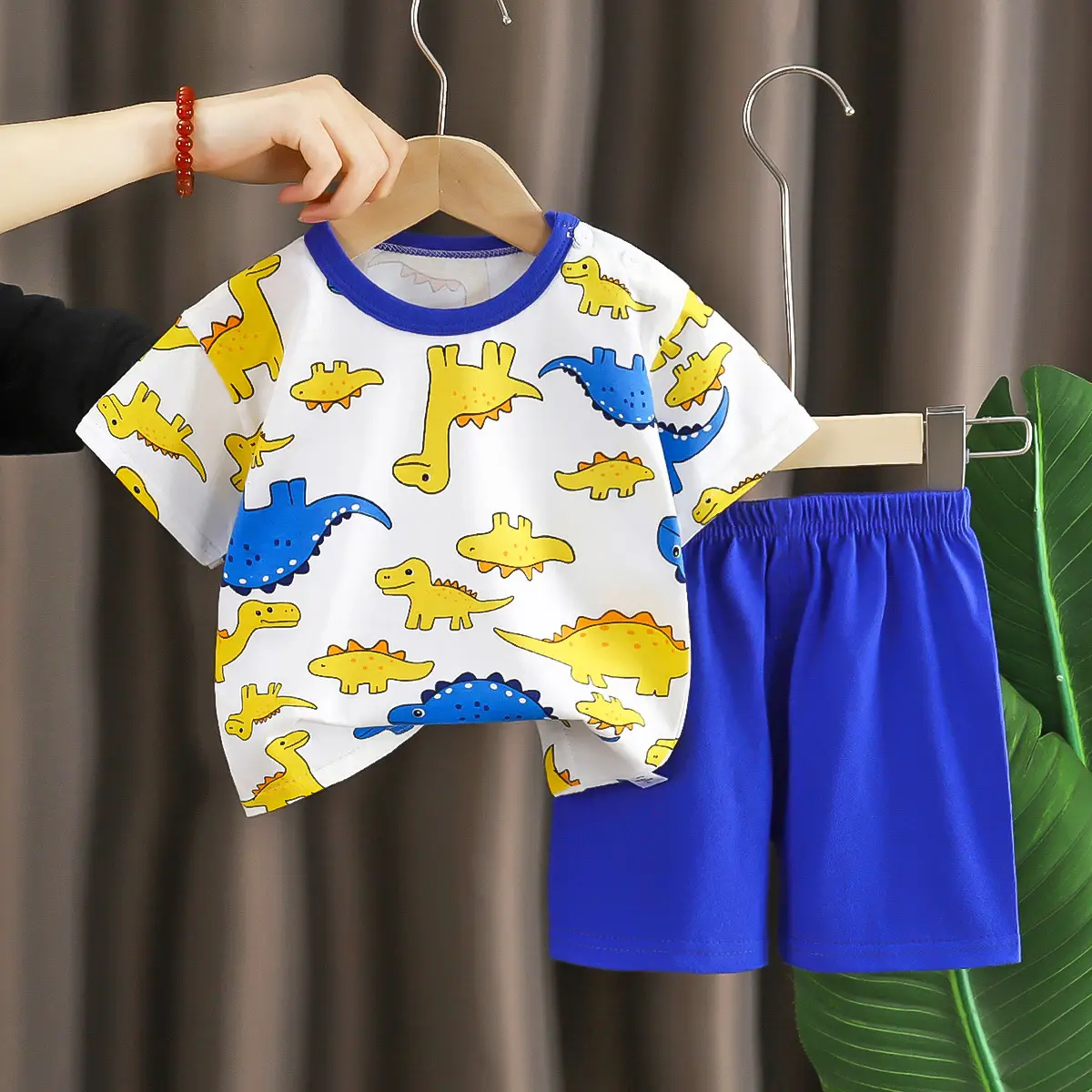 Girls Cotton Bear Print Shorts Suit Summer Wear - Image 37