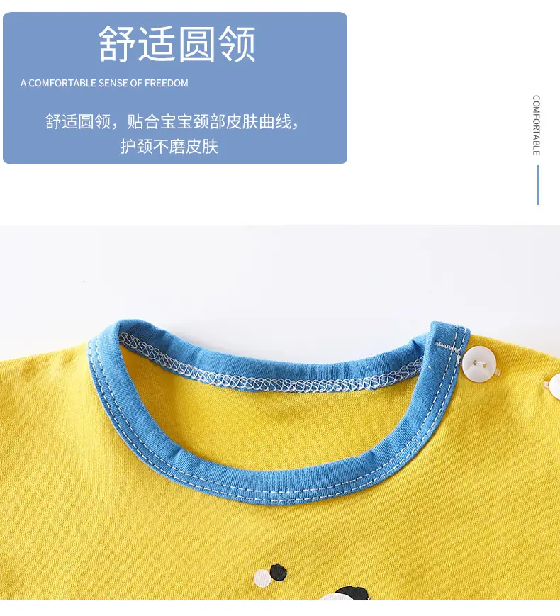 Girls Cotton Bear Print Shorts Suit Summer Wear — feature 9