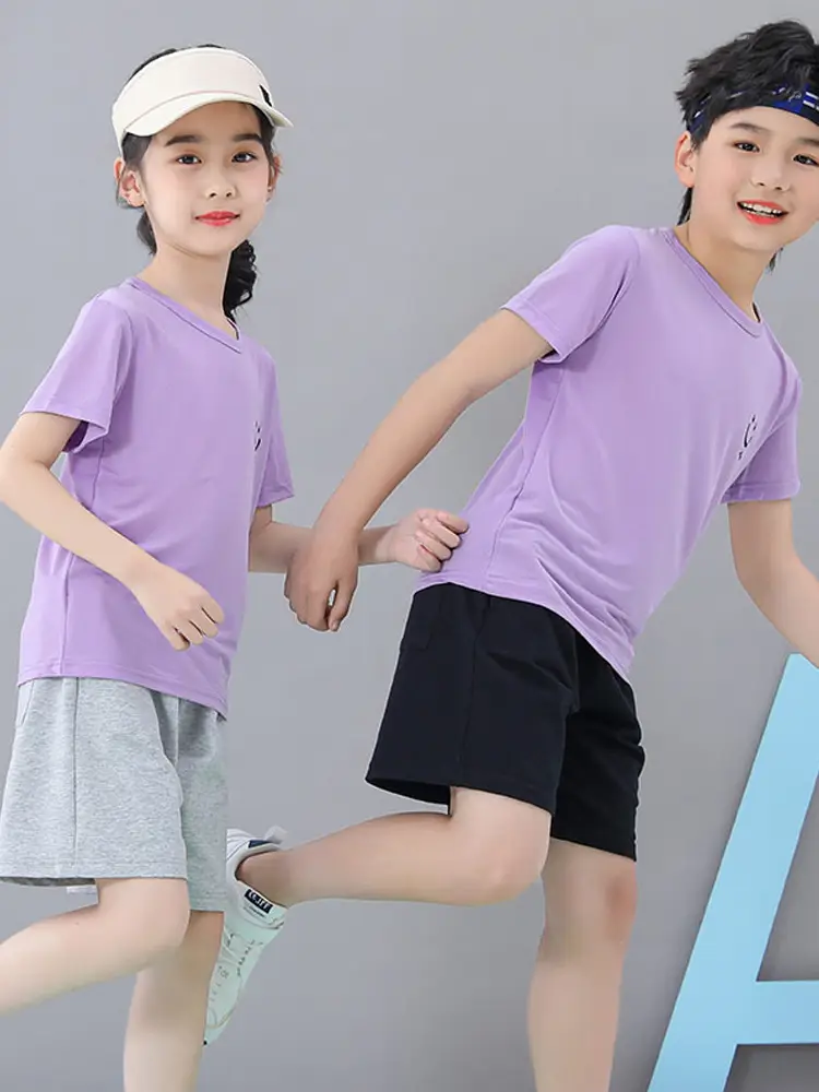 Children's Pink T-Shirt Set for Boys Girls Medium Large - Image 9