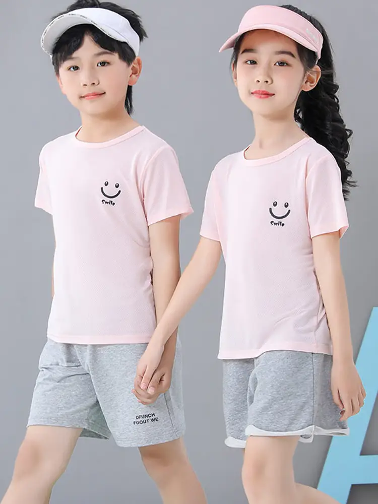 Children's Pink T-Shirt Set for Boys Girls Medium Large - Image 10