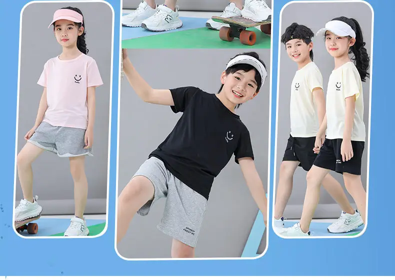 Children's Pink T-Shirt Set for Boys Girls Medium Large — feature 6