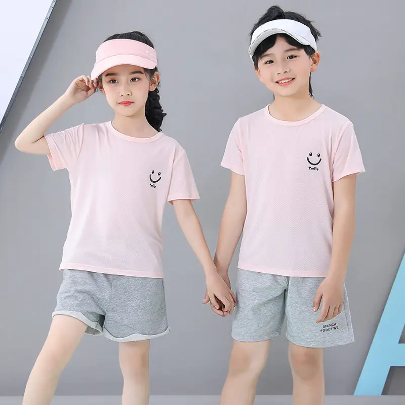 Children's Pink T-Shirt Set for Boys Girls Medium Large - Image 2
