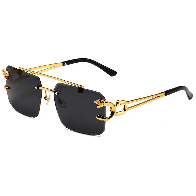 2023 Leopard Frame Sunglasses Women Gold Black